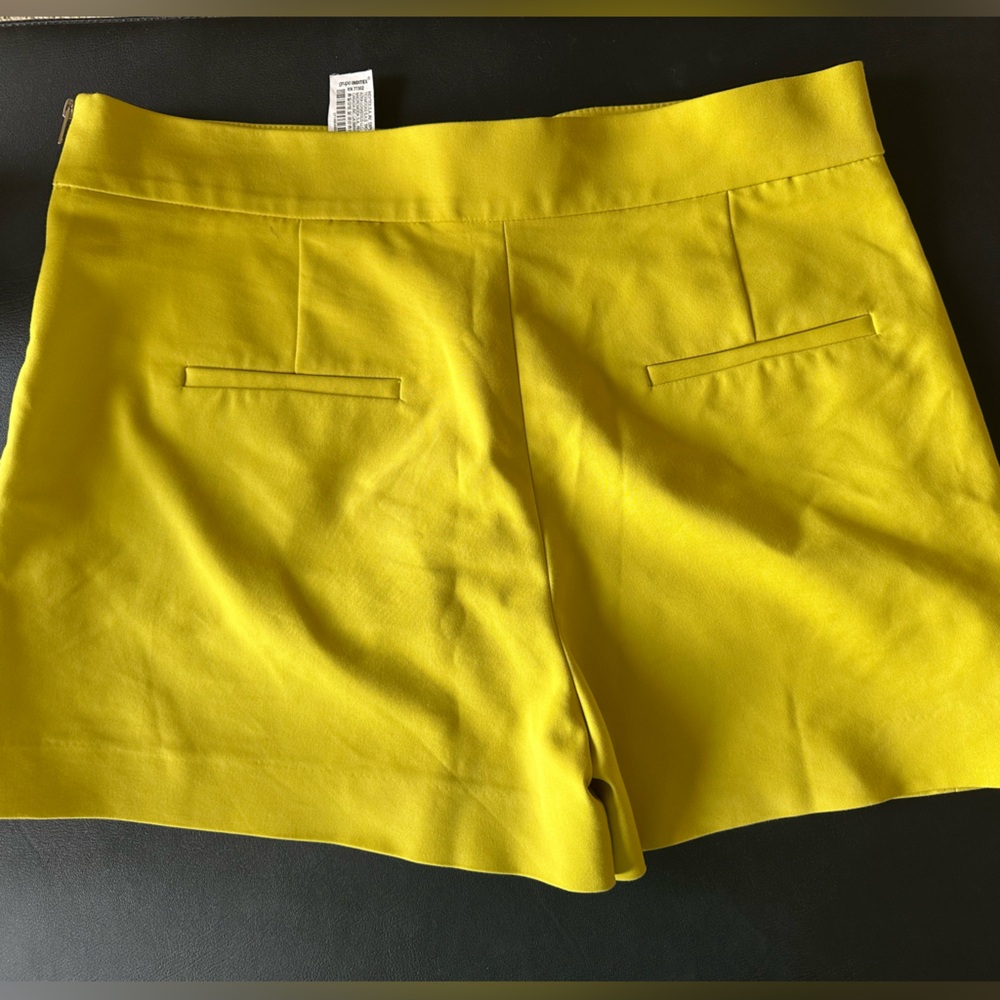 Zara Yellow Shorts with Side Zip